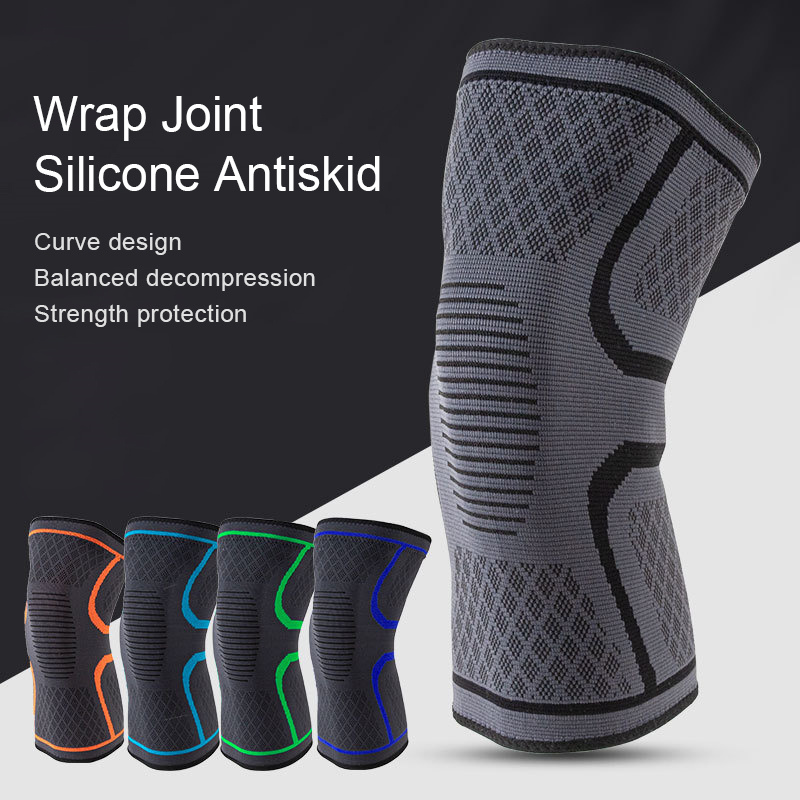 Carsior Support Knee Pad Fitness Basketball Knee Brace Patella Meniscus Non-slip Silicone Padding Knee Protector for Cycling basketball Fitness Running