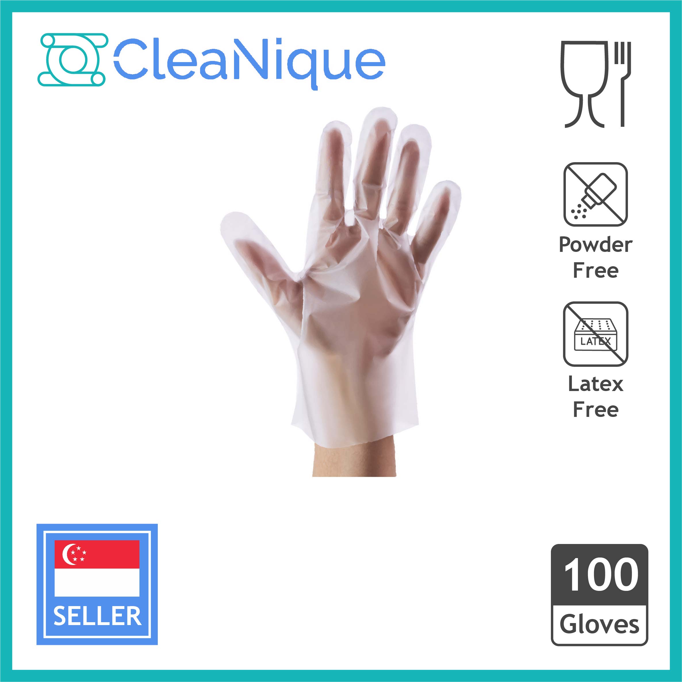 Disposable TPE Gloves | Powder Free | SGS FDA Food Grade Kitchen Baking Cooking Use [100 pcs/box]